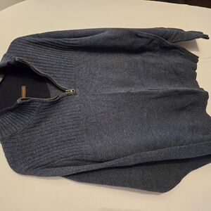 Men's Blue Half-Zip Sweater